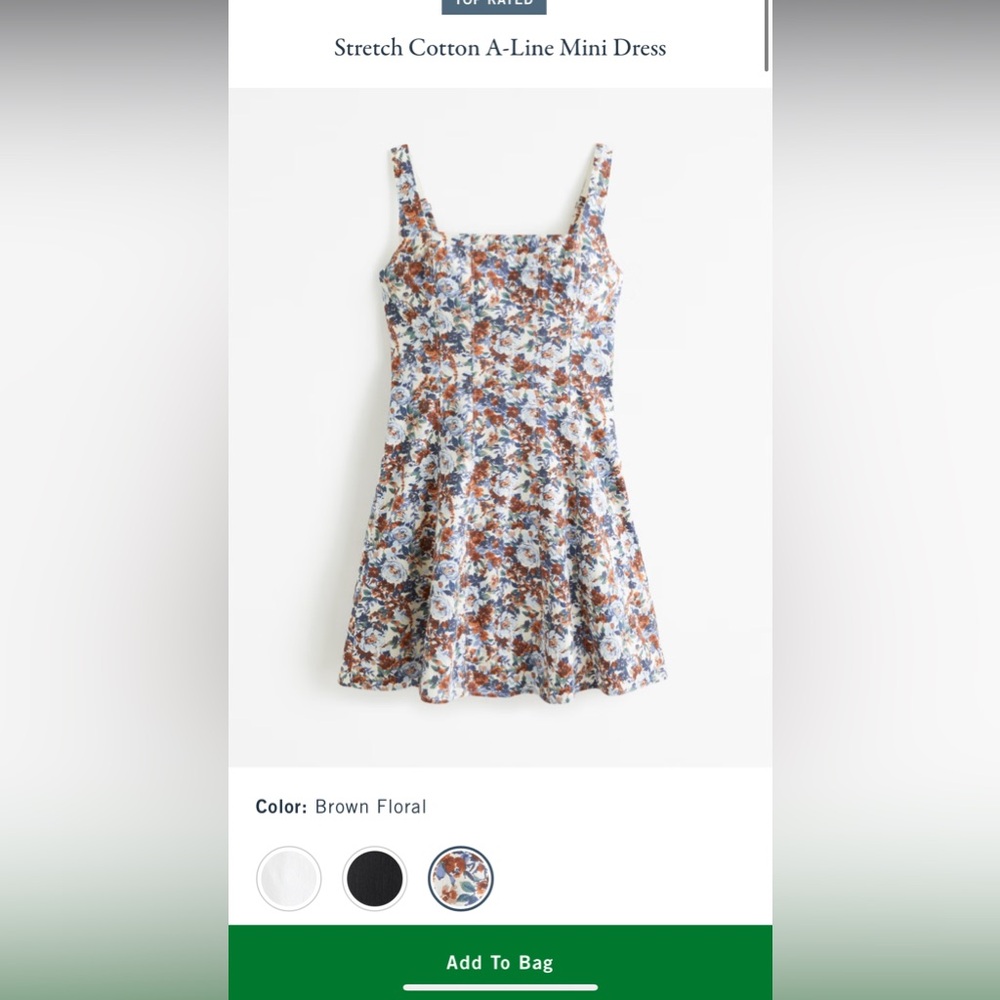 Stretch Cotton A-Line Mini Dress ⭐️Top Rated⭐️